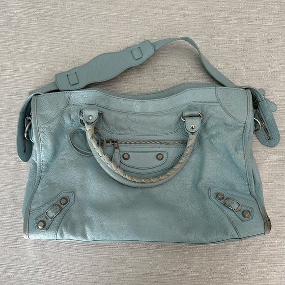 Balenciaga Handbags - Balenciaga City Handbag in Light Blue